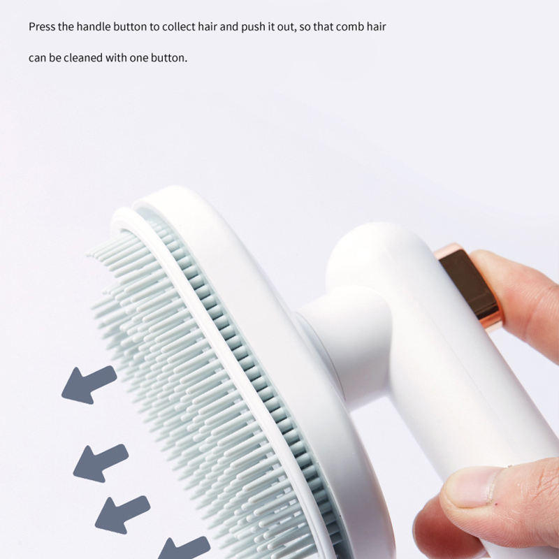 Pet Comb Cat Dog To Remove Floating Hair Pet Hair Brush Hair Removal Artifact Pet Grooming Brush Supplies Self Cleaning Comb Pet Products - Mishmishpets