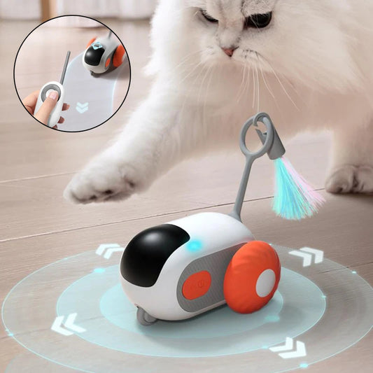 Remote Control Interactive Cat Car Toy USB Charging Chasing Automatic Self-moving Remote Smart Control Car Interactive Cat Toy Pet Products - Mishmishpets