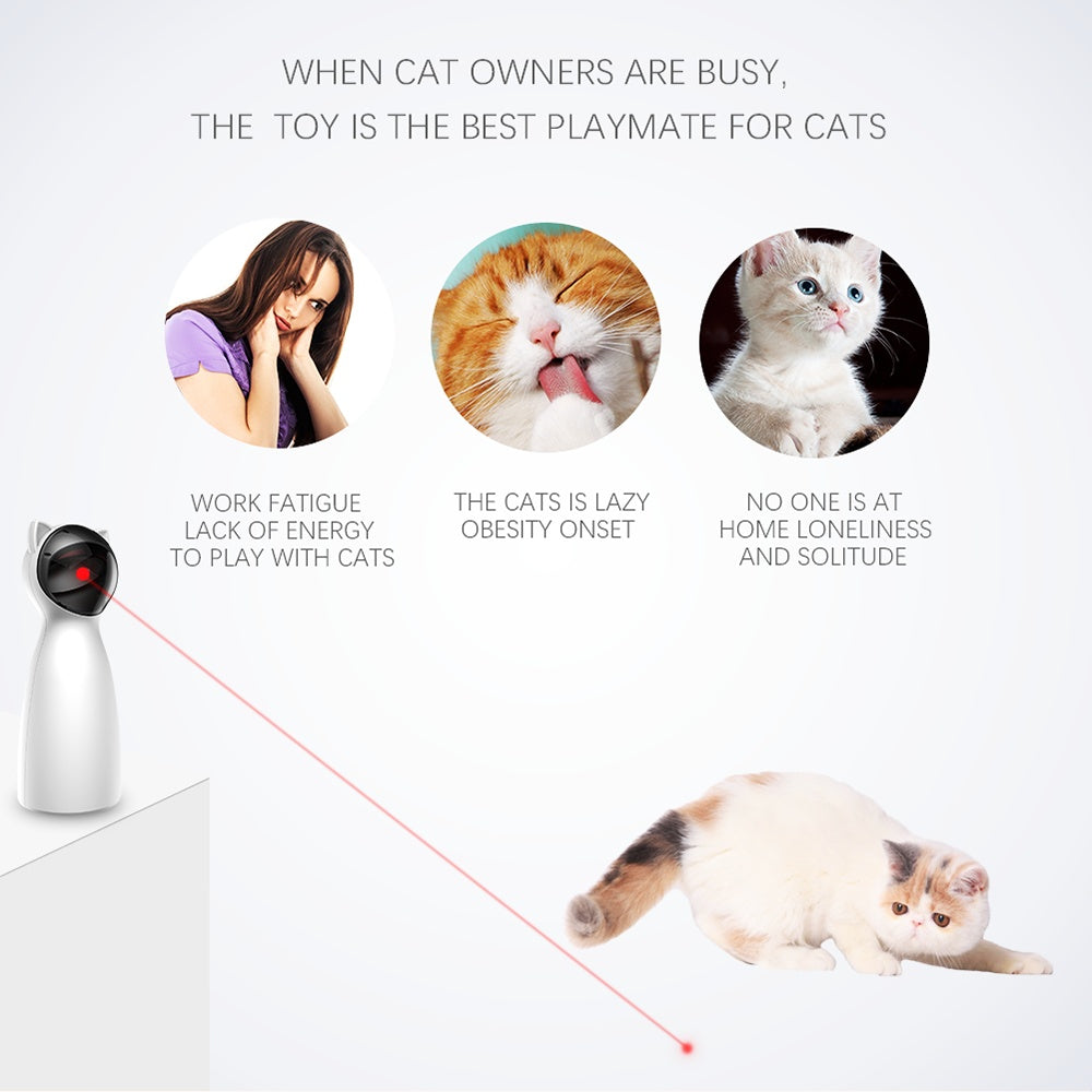 Creative Cat Pet LED Laser Funny Toy Smart Automatic Cat Exercise Training Entertaining Toy