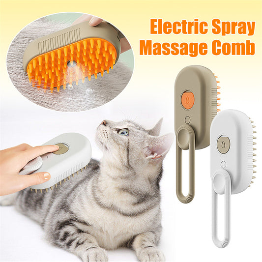 Cat Steam Brush Steamy Dog Brush 3 In 1 Electric Spray Cat Hair Brushes For Massage Pet Grooming Comb Hair Removal Combs Pet Products - Mishmishpets