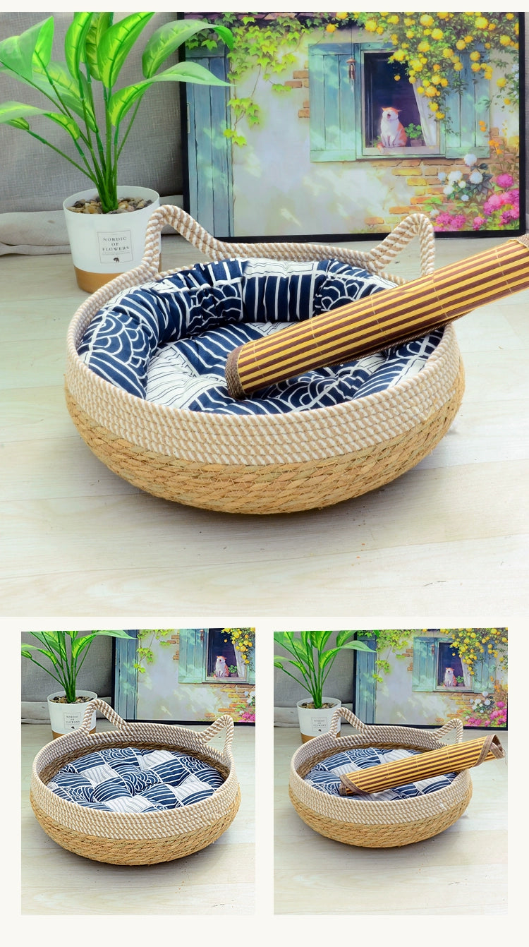 Heattech Rattan Special Mat Cat Nest - Mishmishpets