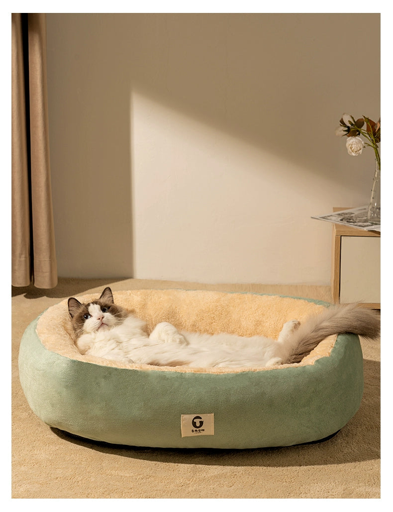 Cat Nest All Year Round Neutral Cat Bed Kennel Cat Semi-Closed Sense of Security Nest Sleeping Nest Shelter Pet Bed Sleep - Mishmishpets