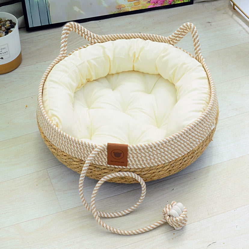 Heattech Rattan Special Mat Cat Nest - Mishmishpets