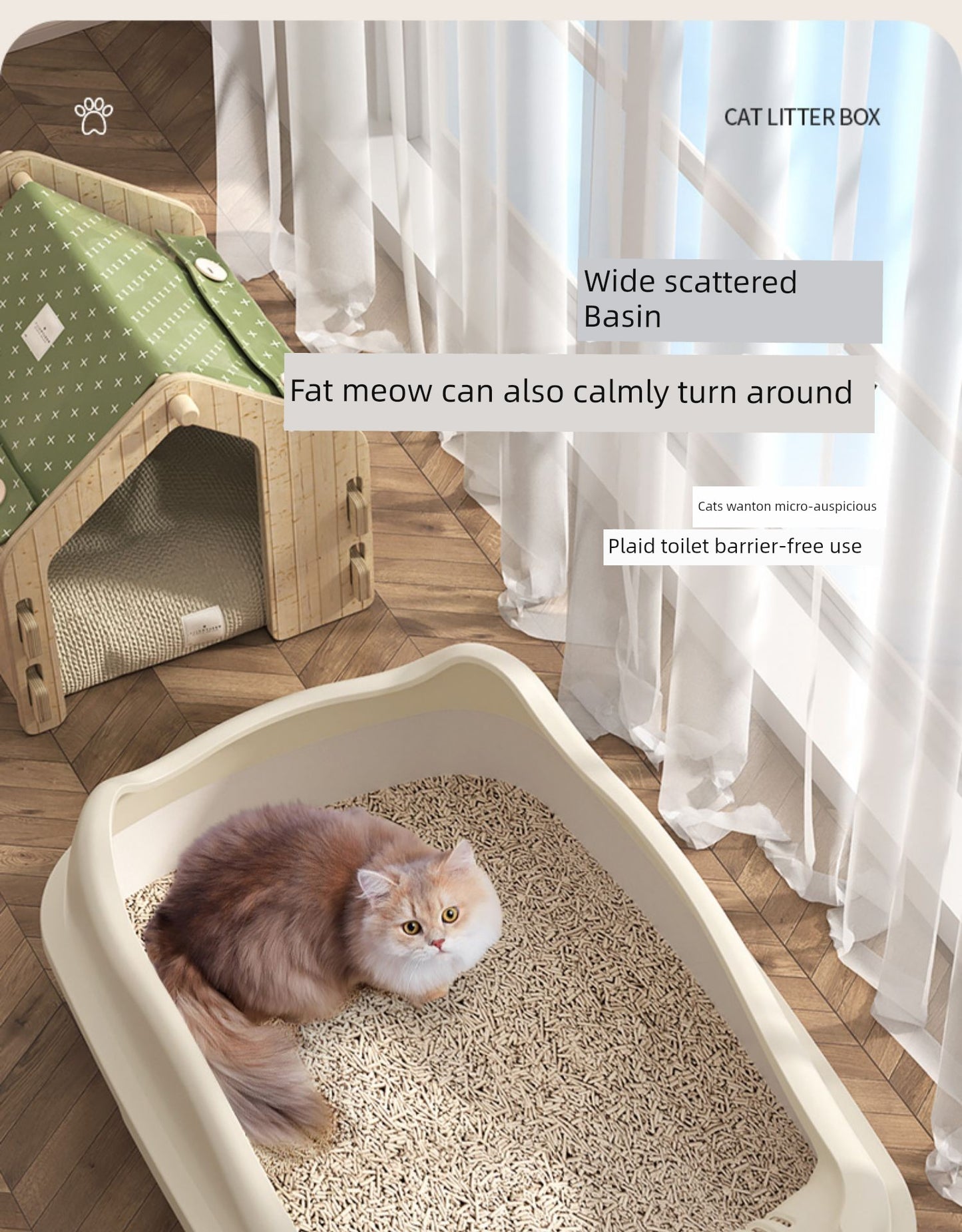 Extra Large Semi-Closed Anti-Splash Special Litter Box - Mishmishpets