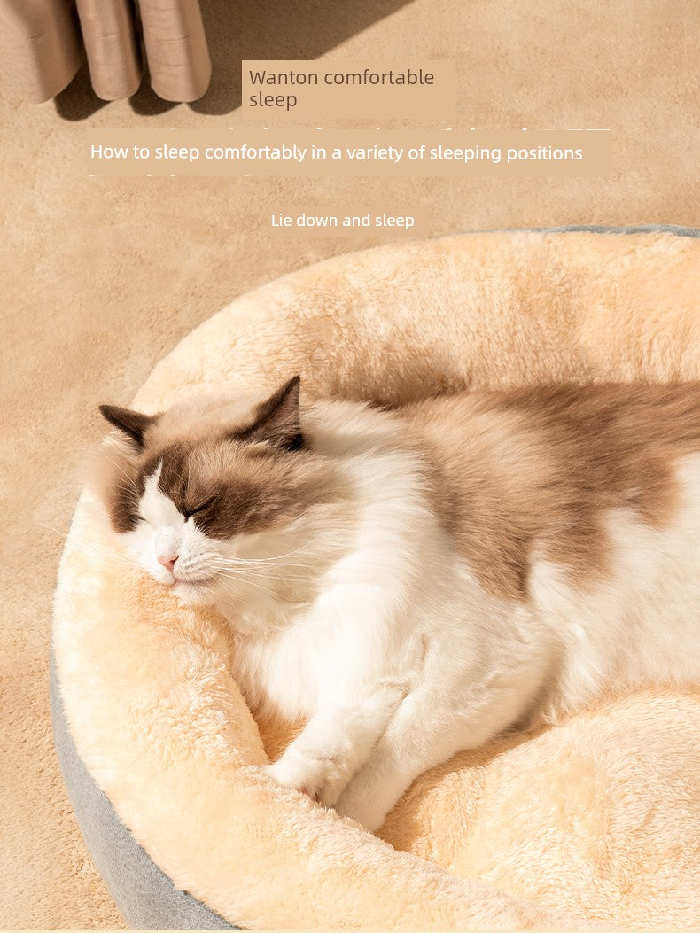 Cat Nest All Year Round Neutral Cat Bed Kennel Cat Semi-Closed Sense of Security Nest Sleeping Nest Shelter Pet Bed Sleep - Mishmishpets