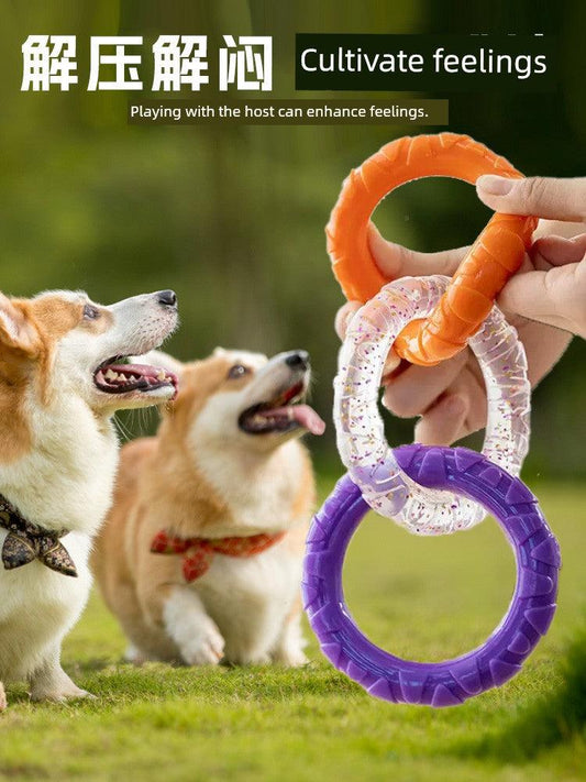 Bite Not Bad Pull Ring Tug of War Teeth Cleaning Stuffy Handy Gadget Dog - Mishmishpets