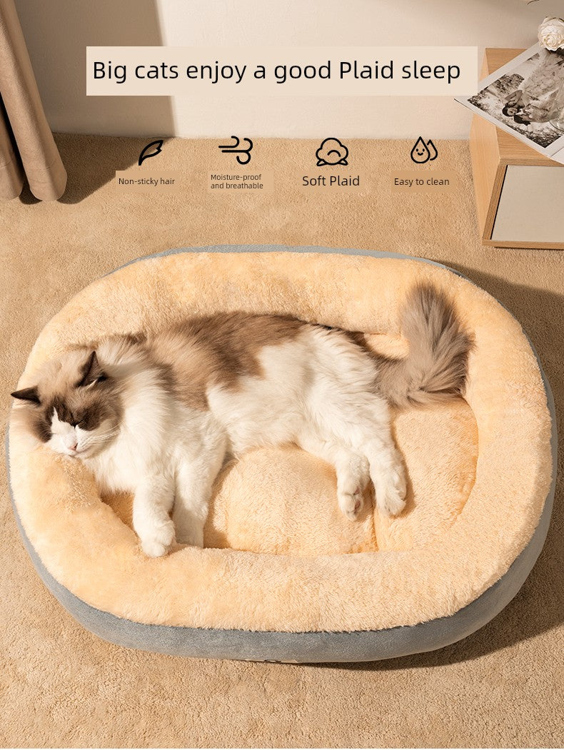 Cat Nest All Year Round Neutral Cat Bed Kennel Cat Semi-Closed Sense of Security Nest Sleeping Nest Shelter Pet Bed Sleep - Mishmishpets