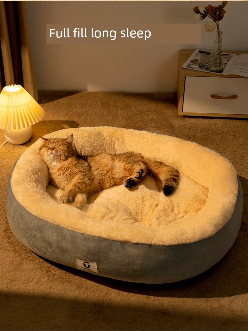 Cat Nest All Year Round Neutral Cat Bed Kennel Cat Semi-Closed Sense of Security Nest Sleeping Nest Shelter Pet Bed Sleep - Mishmishpets