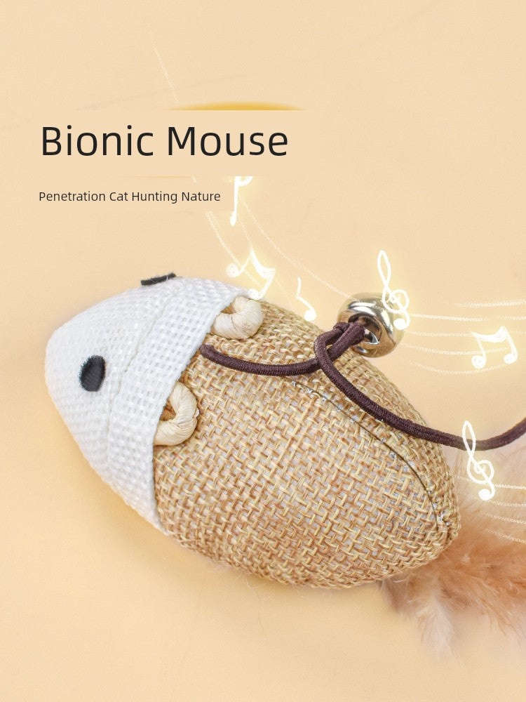 Relieving Stuffy Little Mouse with Bell Bite Resistance Consumption Cat Toy - Mishmishpets