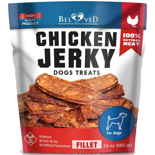 Chicken Jerky Dog Treats 1.5 Lb Human Grade Pet Snacks Grain Free Dried Strips - Mishmishpets