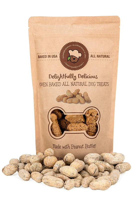 Peanuts Delicious Dog Treats Made in USA All Natural Oven Baked Biscuits Mishmishpets