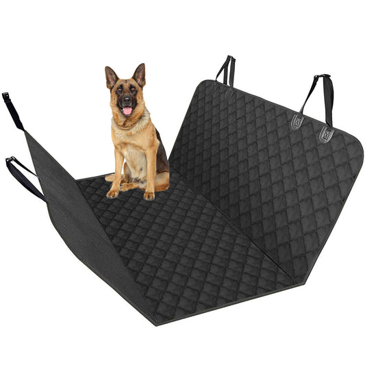 Seat Cover Rear Back Car Pet Dog Travel Waterproof Bench Protector Luxury -Black - Mishmishpets