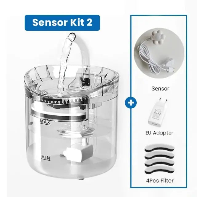 2 Liter Automatic Sensor Cat Water Fountain Filter Drinker Mishmishpets