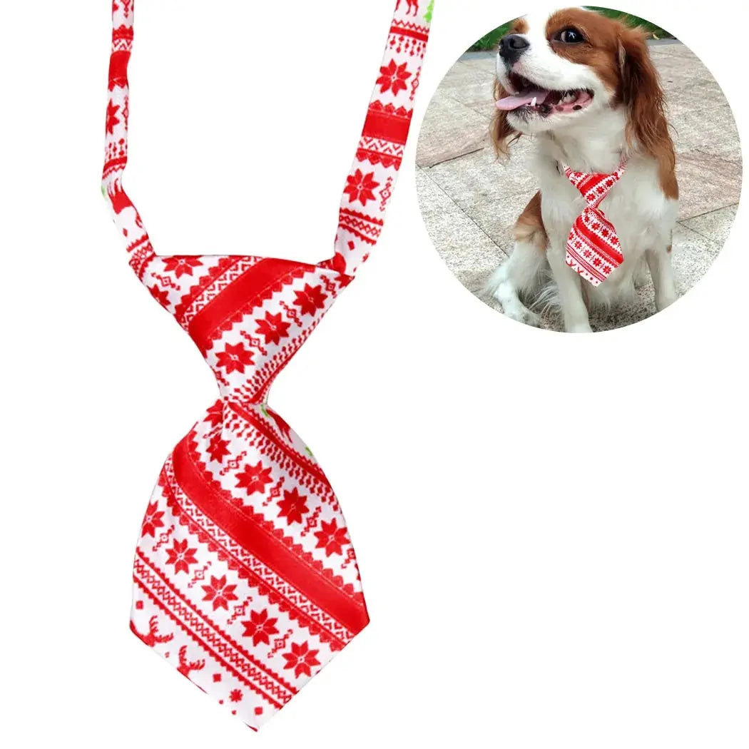 Christmas Dog Necktie Mishmishpets